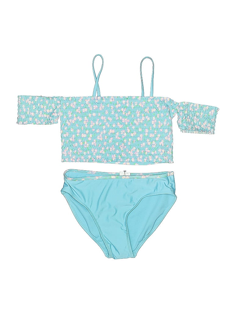 Art Class Hearts Blue Two Piece Swimsuit Size 16 (big kids) - photo 1
