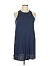 Caralase Solid Blue Casual Dress Size XL - photo 1