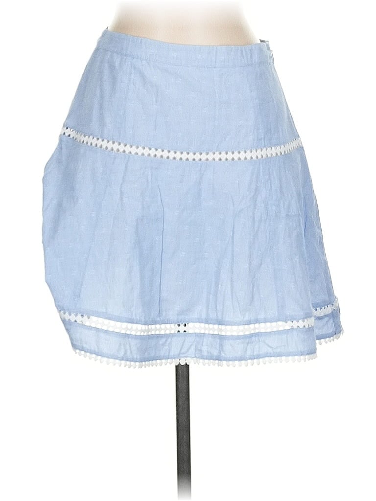 Pre-owned White House Black Market Denim Skirt In Blue