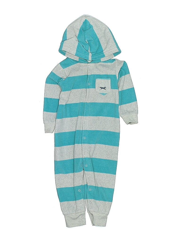 Carter's 100% Polyester Stripes Blue Overalls 18-24 MO / 24 MO - photo 1