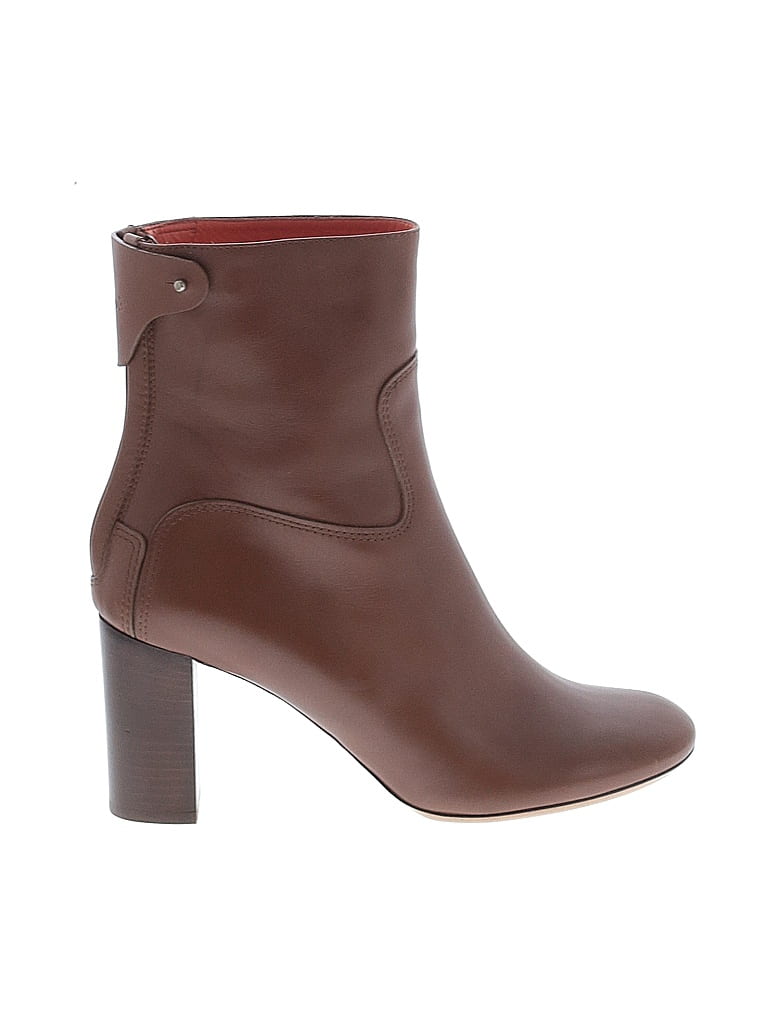 Chloé 100% Leather Brown Ankle Boots Size EU 38 - photo 1