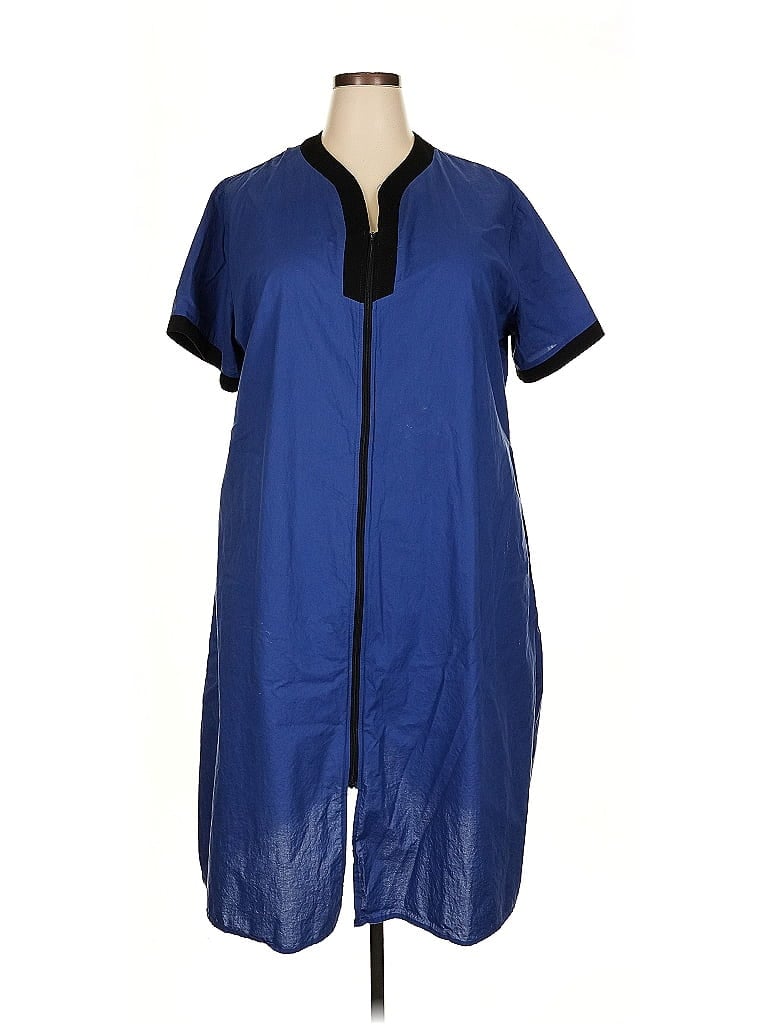 Ekouaer 100% Polyester Blue Casual Dress Size XXL - photo 1