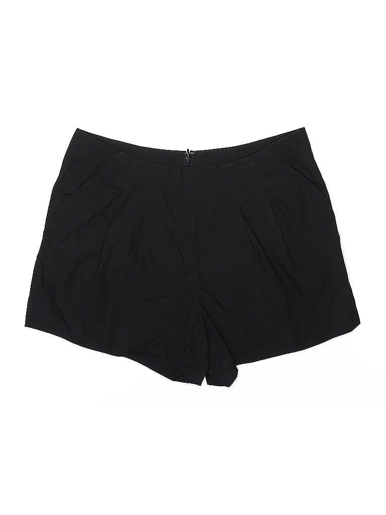 W by Worth 100% Cotton Solid Black Shorts Size 10 - photo 1