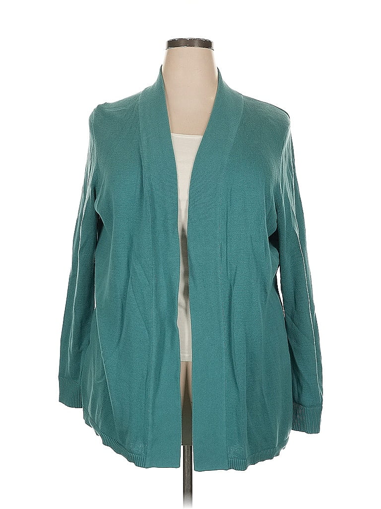 Talbots Outlet 100% Cotton Teal Cardigan Size 2X - photo 1