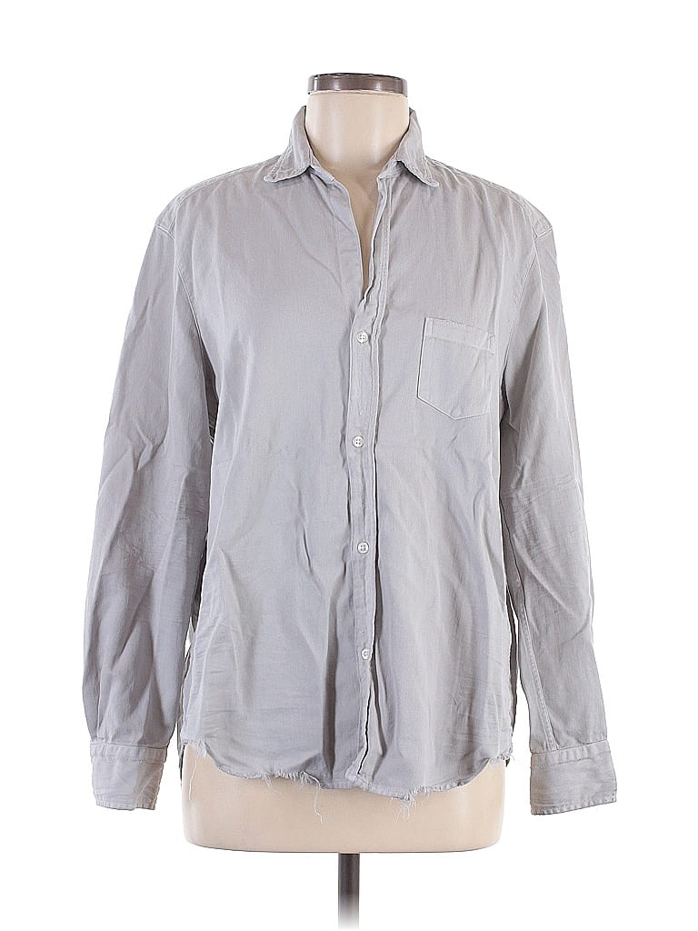 Frank & Eileen 100% Cotton Gray Long Sleeve Button-Down Shirt Size M - photo 1