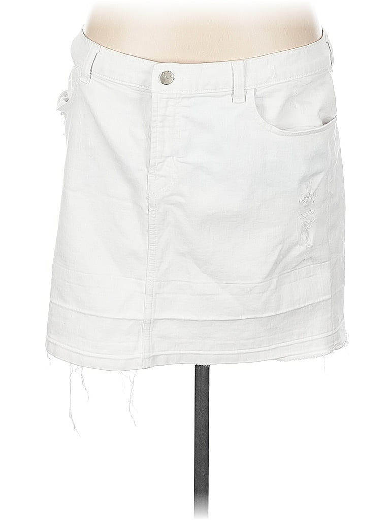 J Brand White Denim Skirt Size 32 waist - photo 1