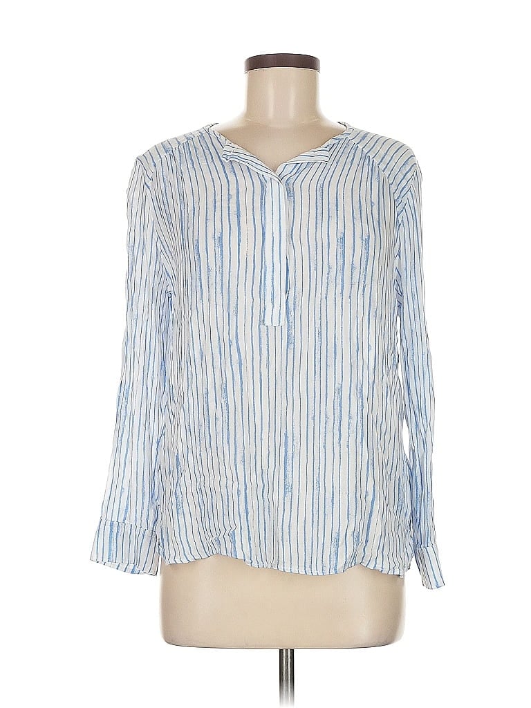 Pre-owned Gap Long Sleeve Blouse In Blue