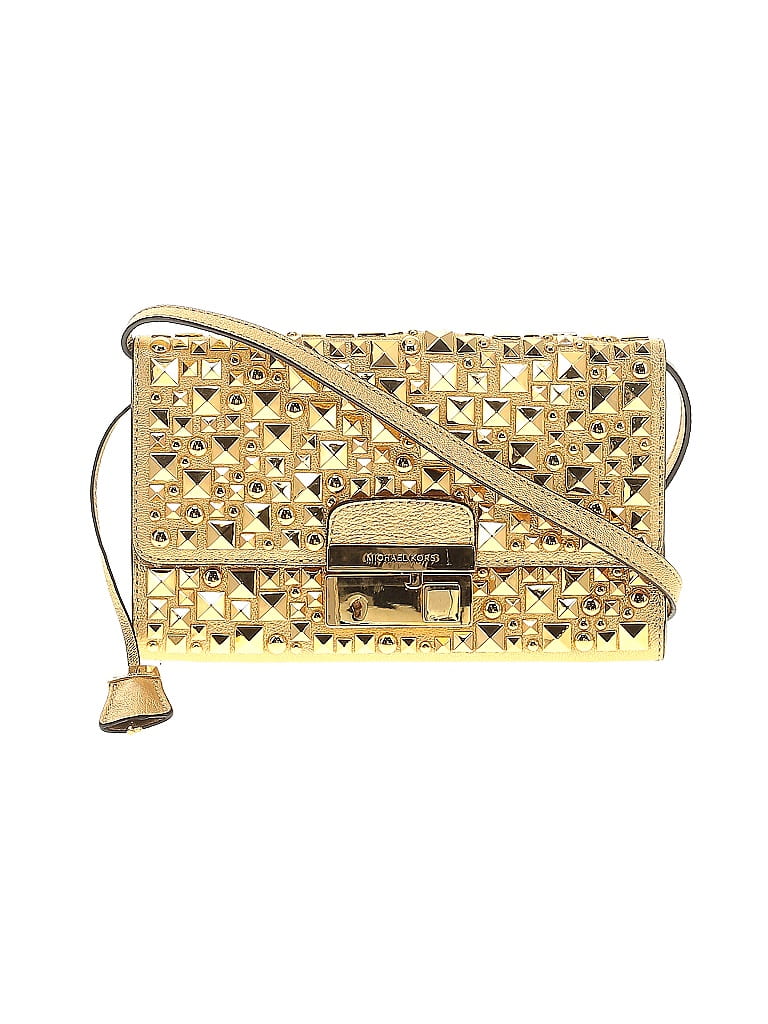 Michael Kors Gold Leather Shoulder Bag One size - photo 1