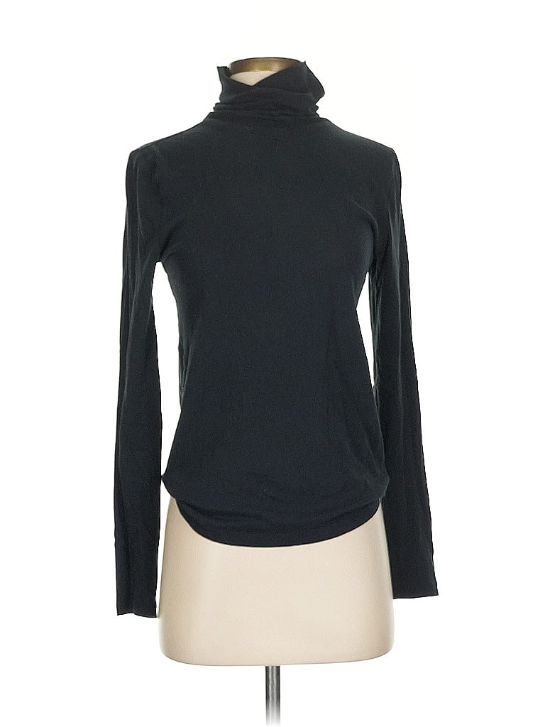 J.Crew 100% Cotton Black Long Sleeve Turtleneck Size S - photo 1