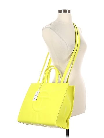 Telfar Medium Highlighter Yellow Shopping Bag (view 2)