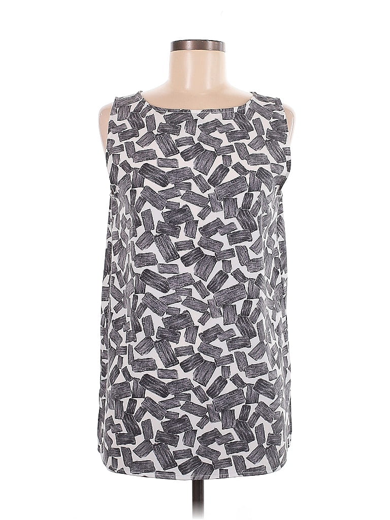 Pre-owned Ann Taylor Factory Sleeveless Blouse In Gray