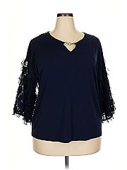 Jm Collection 3/4 Sleeve Top