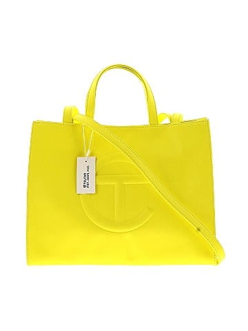 Telfar Medium Highlighter Yellow Shopping Bag (view 1)
