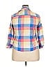 Foxcroft 100% Cotton Plaid Blue 3/4 Sleeve Button-Down Shirt Size 18 - photo 2