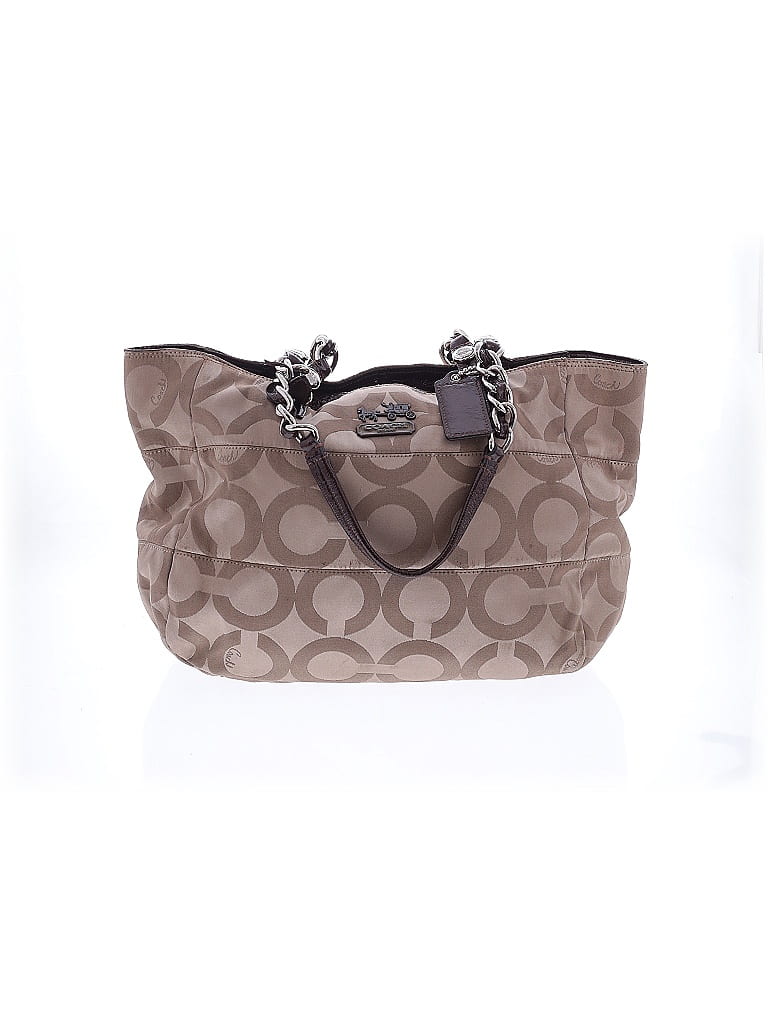 Coach 100% Canvas Brown Tan Shoulder Bag One size - photo 1