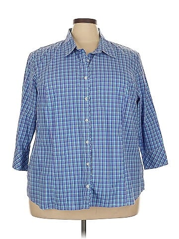 Riders by Lee 3/4 Sleeve Button-Down Shirt (view 1)