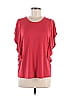 IMAN Red Short Sleeve Top Size M - photo 1