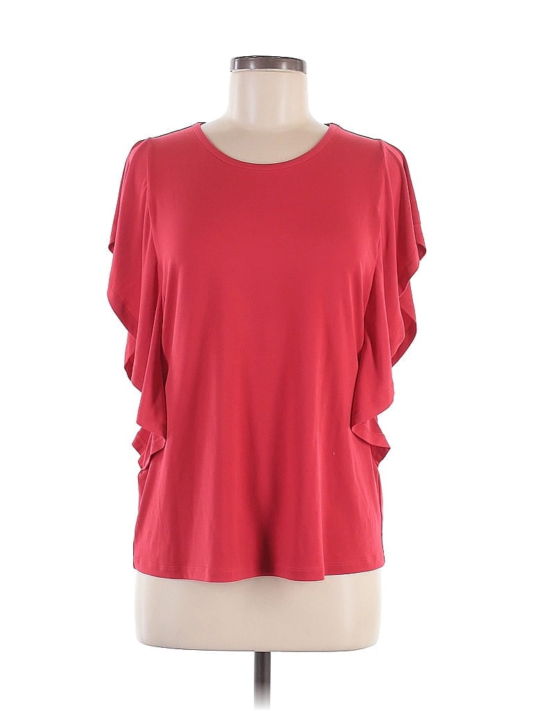 IMAN Red Short Sleeve Top Size M - photo 1