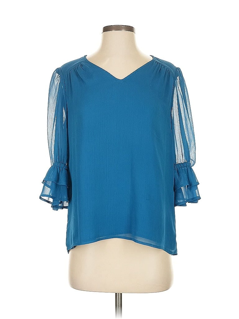 Click to view more detailed imagery on our partner's website Pre-owned Cece 3/4 Sleeve Blouse In Blue