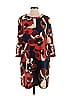 Arden B. Print Burgundy Blue Casual Dress Size S - photo 1