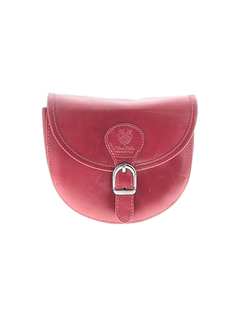 Vera Pelle Burgundy Red Leather Crossbody Bag One size - photo 1