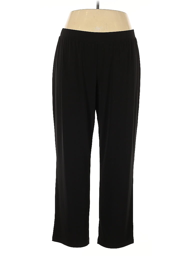 Susan Graver Solid Black Casual Pants Size XL - photo 1