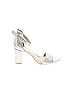 Old Navy Metallic Silver Gold Heels Size 8 - photo 1