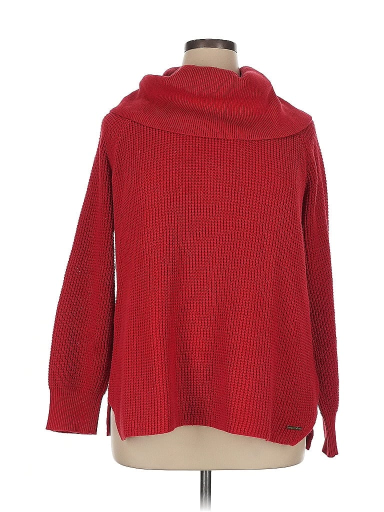 Pre-owned Michael Michael Kors Turtleneck Sweater In Red