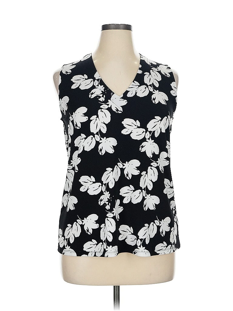 Roaman's Black Sleeveless Blouse Size 14 - photo 1
