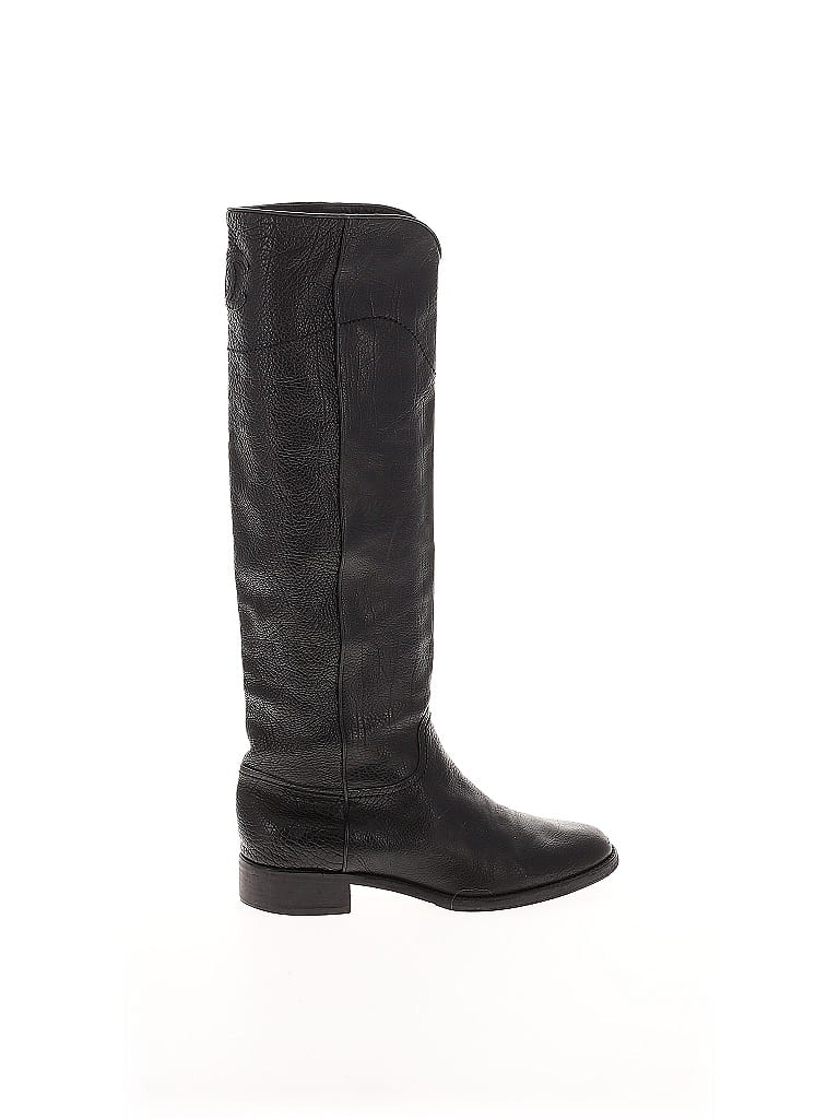 Chanel Black Calfskin Ascot Riding Boots Size EU 39 1/2 - photo 1