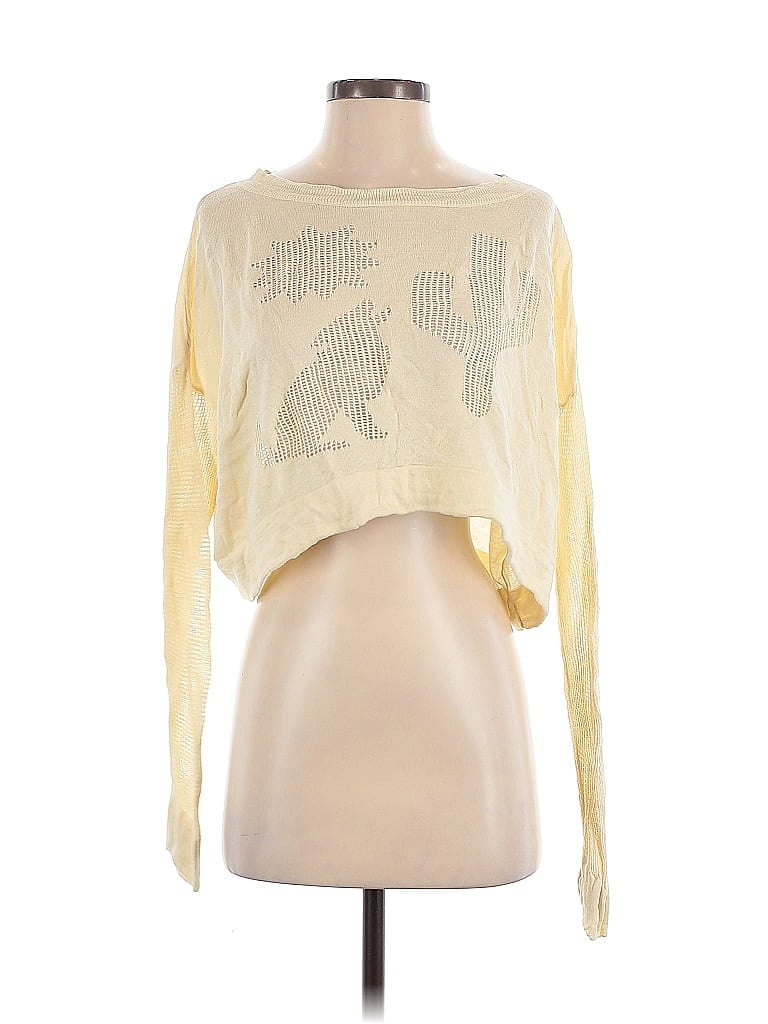 Wildfox Yellow Tan Cardigan Size S - photo 1