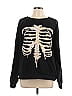 Wildfox 100% Cotton Graphic Black Pullover Sweater Size L - photo 1