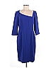 Black Halo Solid Blue Cocktail Dress Size 12 - photo 1