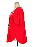Johnny Was 100% Polyester Red Short Sleeve Blouse Size 2X - photo 5