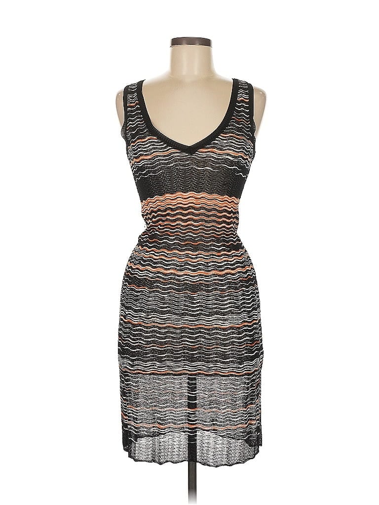 M Missoni 100% Viscose Graphic Black Cocktail Dress Size 6 - photo 1