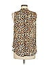 Bella Dahl 100% Rayon Animal Print Brown Tan Sleeveless Blouse Size M - photo 2