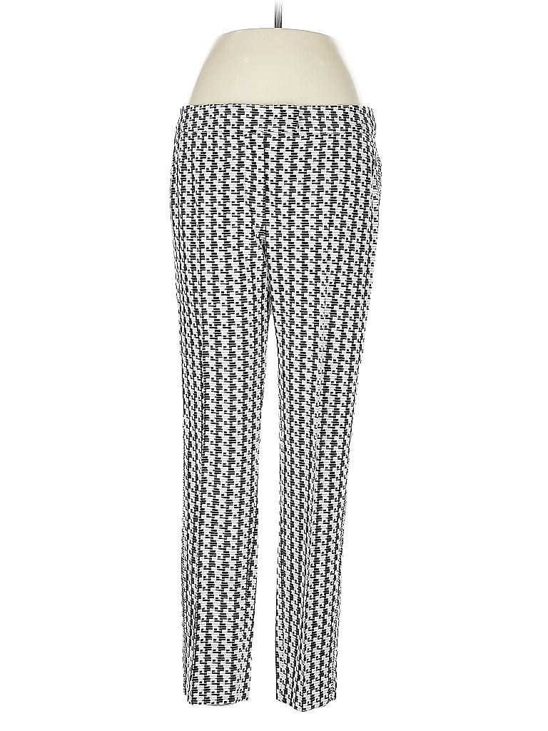 Akris Punto Print Ivory Black Casual Pants Size 8 - photo 1
