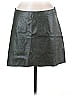 BB Dakota 100% Polyurethane Animal Print Green Gray Faux Leather Skirt Size 8 - photo 1