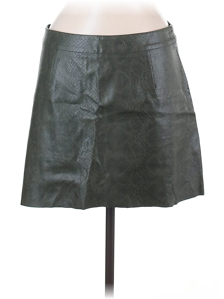 BB Dakota 100% Polyurethane Animal Print Green Gray Faux Leather Skirt Size 8 - photo 1