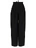 High-waisted black wide-leg trousers