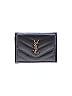 Saint Laurent 100% Leather Gray Leather Wallet One size - photo 1