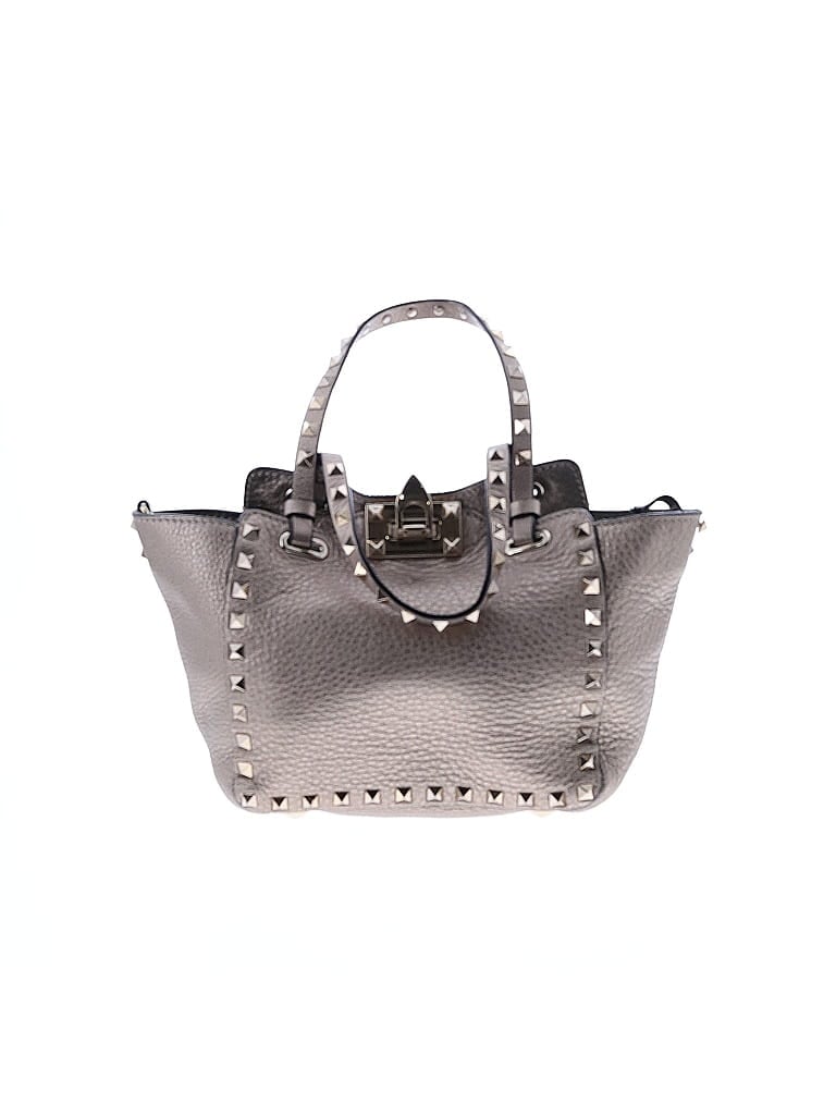 Valentino Garavani Metallic Gray Gold Rockstud Satchel One size - photo 1