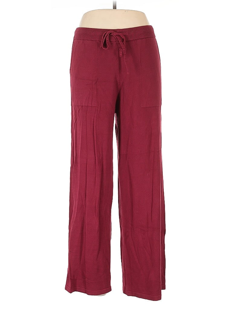 Pre-owned Unbranded Casual Pants In Burgundy