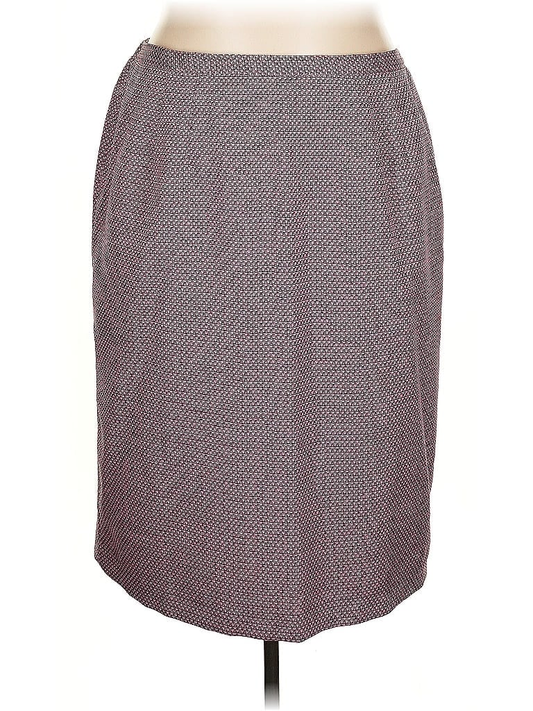 Judy's Group Inc 100% Polyester Houndstooth Burgundy Formal Skirt Size 22 - photo 1