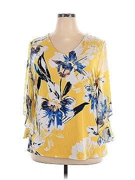 Jm Collection 3/4 Sleeve Blouse