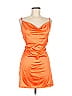 Zaful 100% Polyester Orange Cocktail Dress Size 8 - photo 1