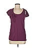 Ann Taylor LOFT Outlet 100% Cotton Purple Short Sleeve Top Size M - photo 1