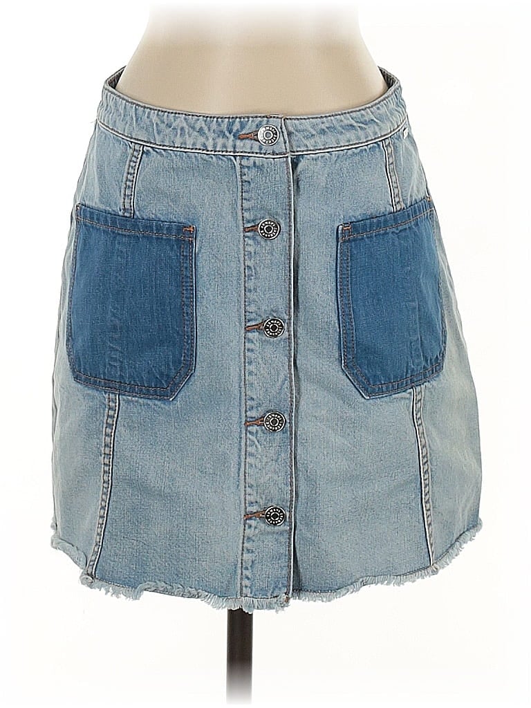 Armani Exchange 100% Cotton Blue Denim Skirt Size 4 - photo 1