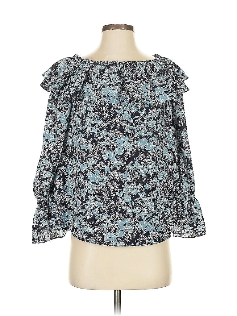 Pre-owned Michael Michael Kors 3/4 Sleeve Blouse In Blue