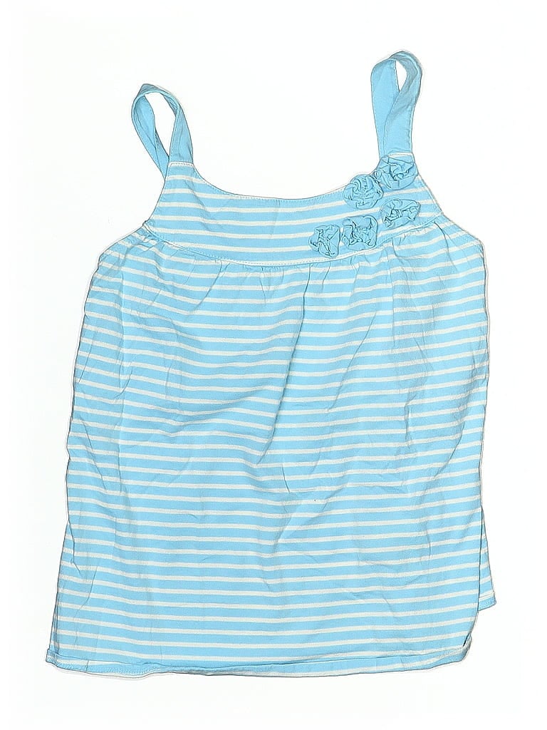 Pre-owned Lands' End Kids'  Sleeveless Blouse In Blue